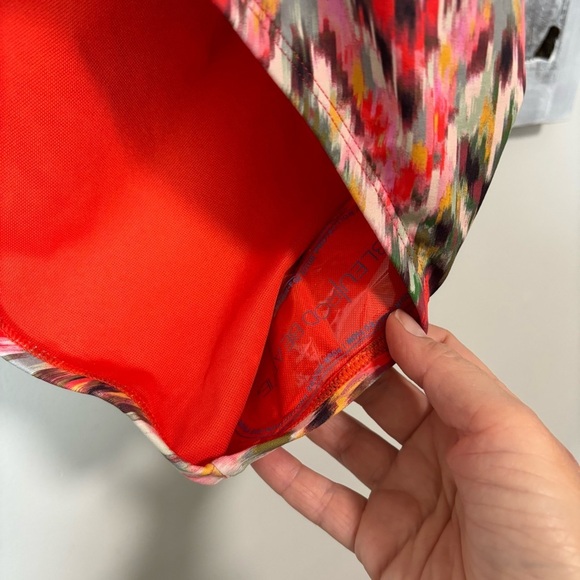 Bleu Rod Beattie Orange Boho Free Spirit Plunge Halter One Piece Swim Suit NWOT - Picture 11 of 13